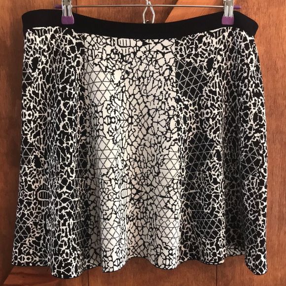 BR black & white pattern mini skirt - Picture 5 of 5